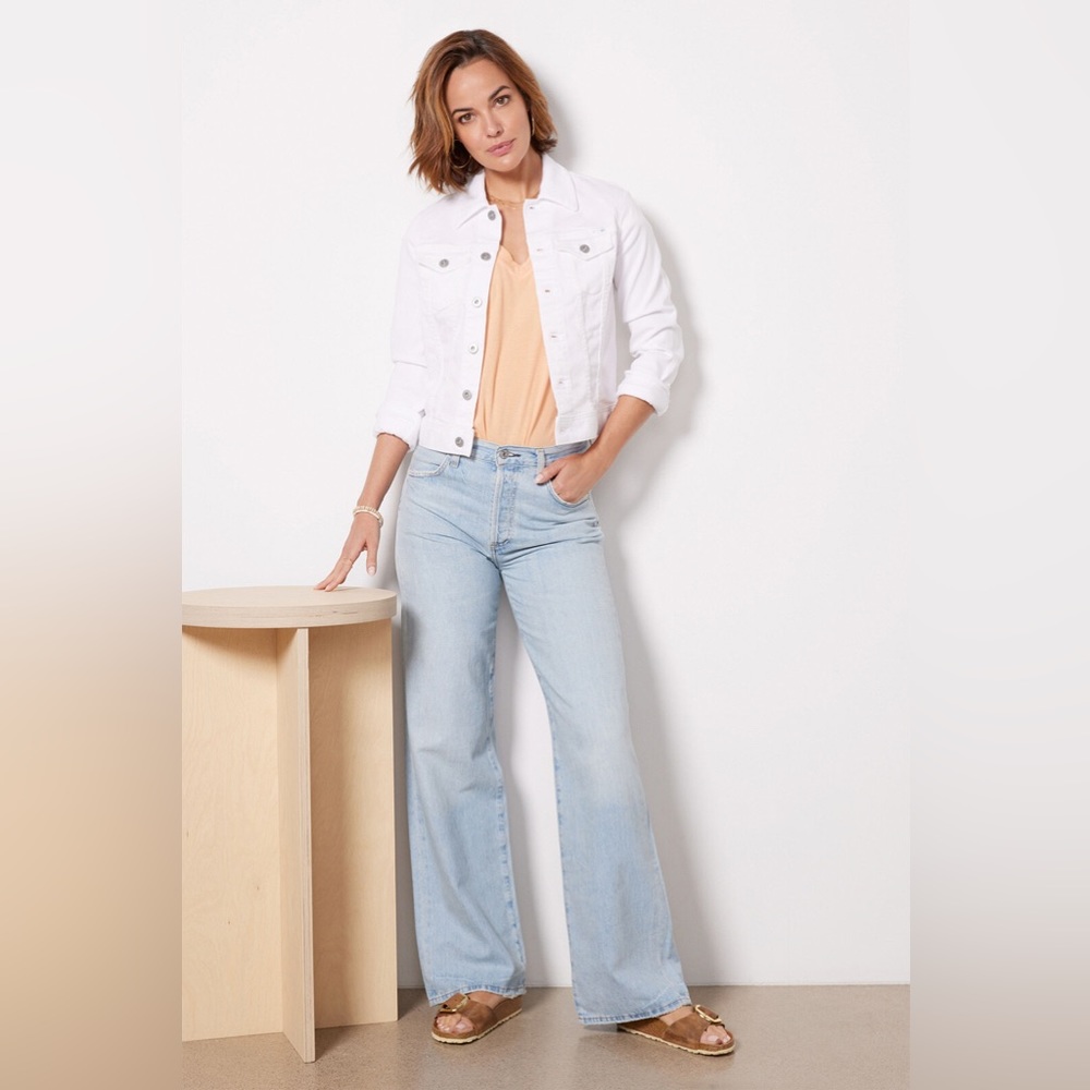 AG White Denim Robyn Jacket size Small